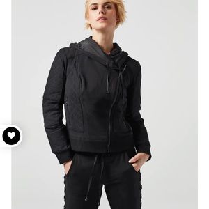 BLANC NIOR - FRENCH TERRY MESH MOTO JACKET